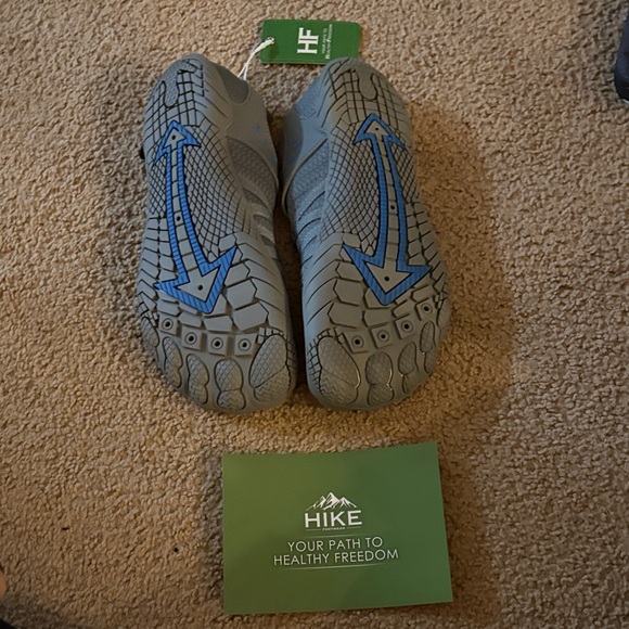 Gray and Blue Trail Running Shoes - Picture 2 of 3